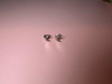 MOON silver earrings