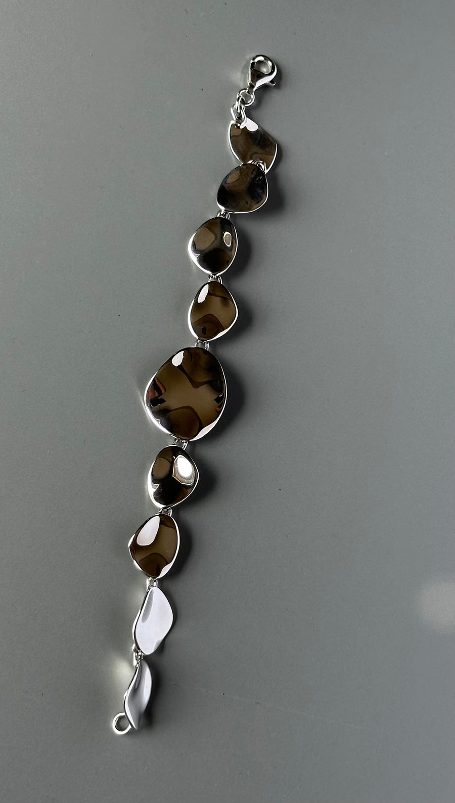 WAVY DISK silver bracelet