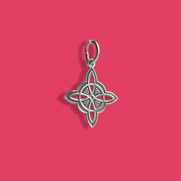 STERLING SILVER Witches knot small pendant