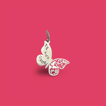 STERLING SILVER Mariposa- Te amo mamá pendant