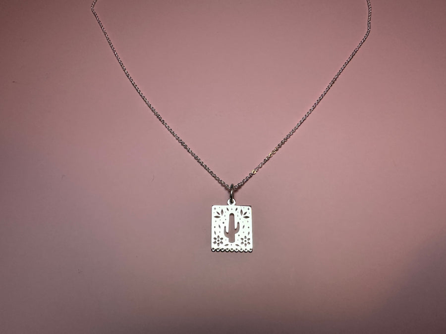 FIESTA CACTUS  silver necklace