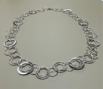 CIRCLES silver necklace