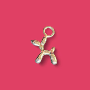 BALLOON PUPPY silver charm