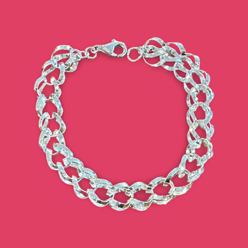 BUBBLE LINK silver bracelet