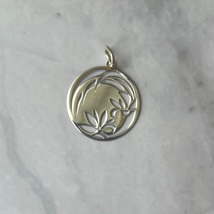 WATER LILY silver pendant