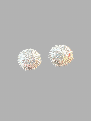 DHALIA FLOWER silver earrings