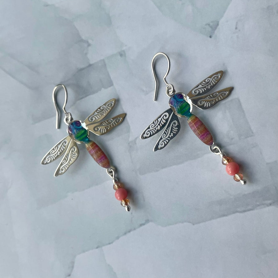 DRAGONFLY silver earrings