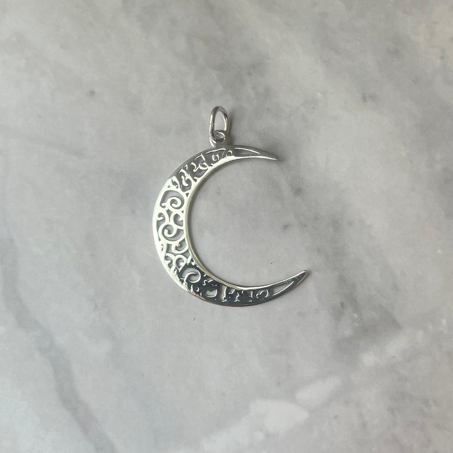 CRESCENT MOON silver pendant