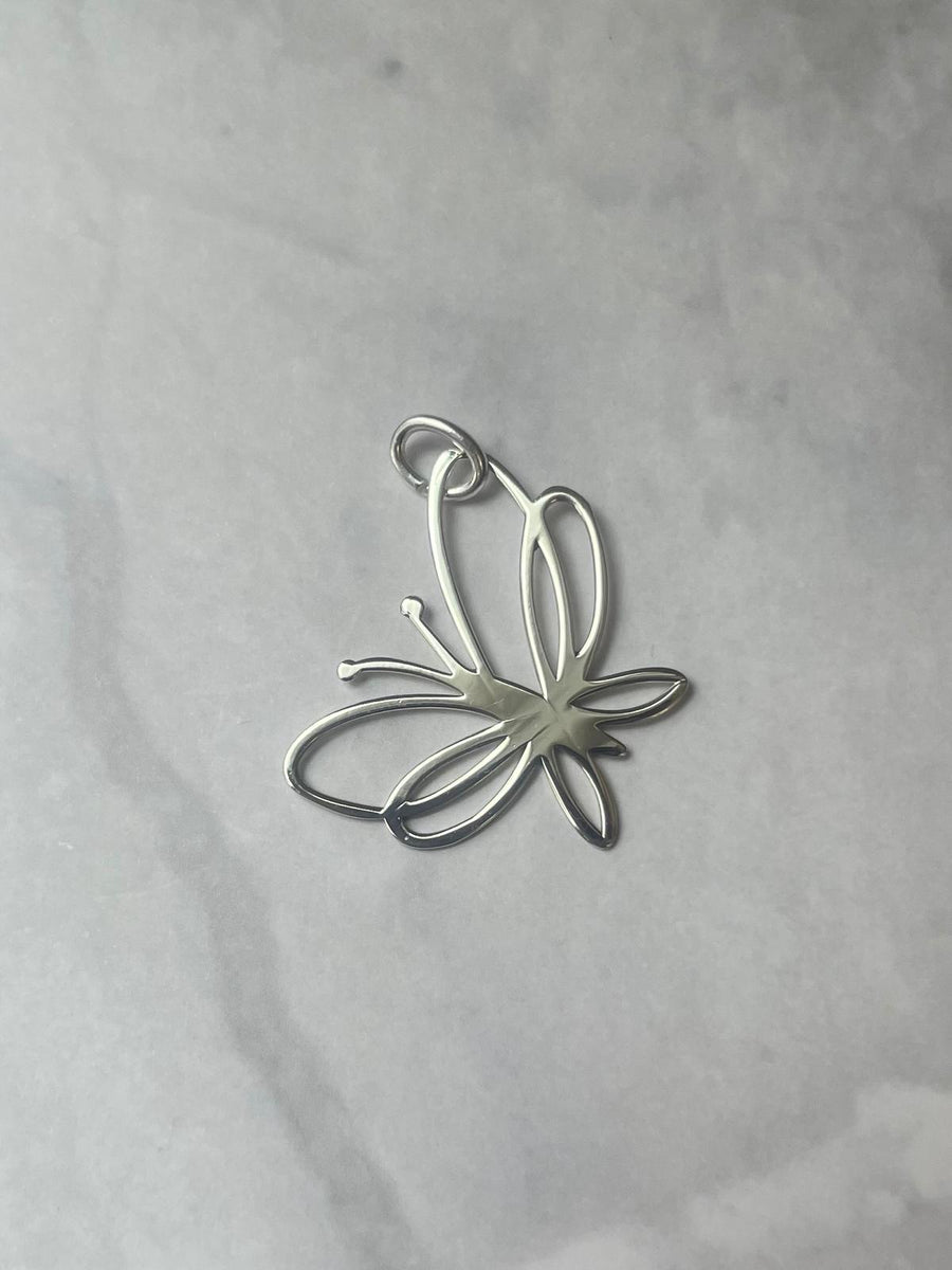 BUTTERFLY SILHOUETTE silver pendant