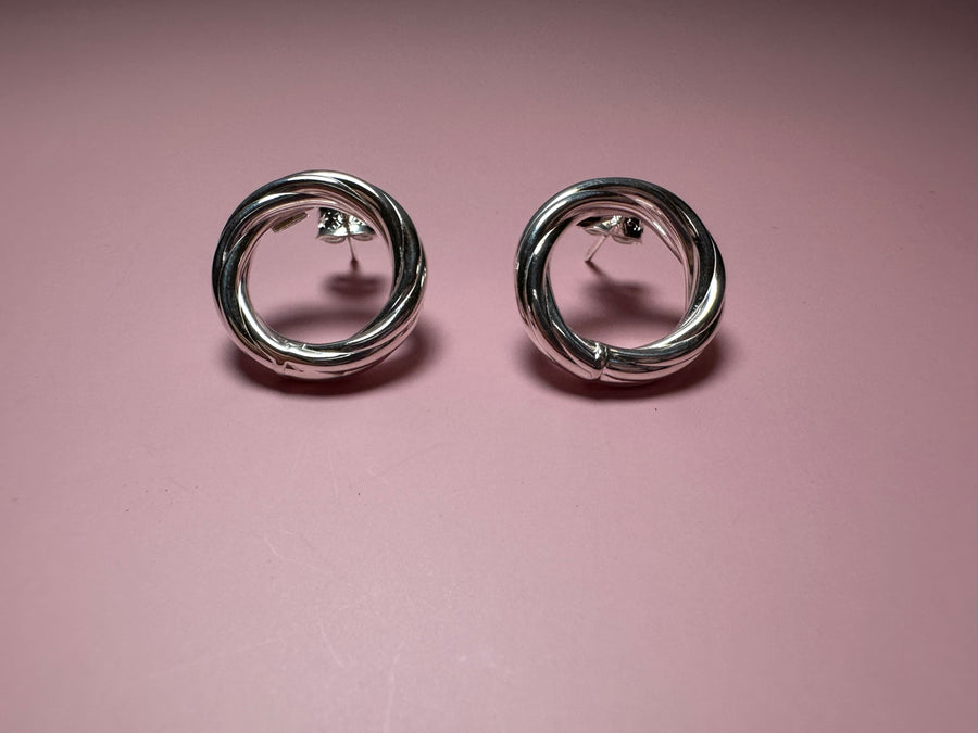 TWISTED silver earrings