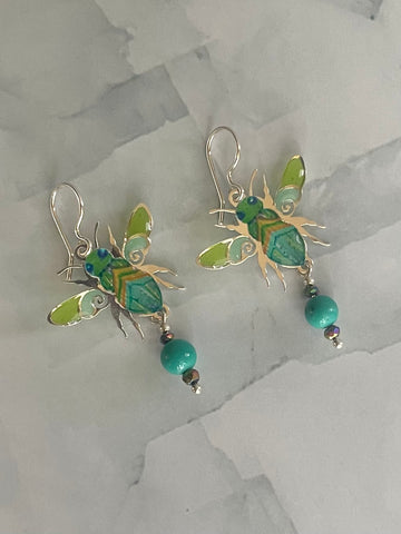 BEETLE silver earrings