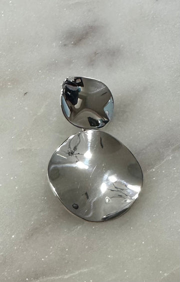 WAVY DISK silver pendant