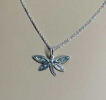 DRAGONFLY silver necklace