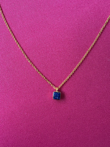 Lapis Lazuli on gold chain