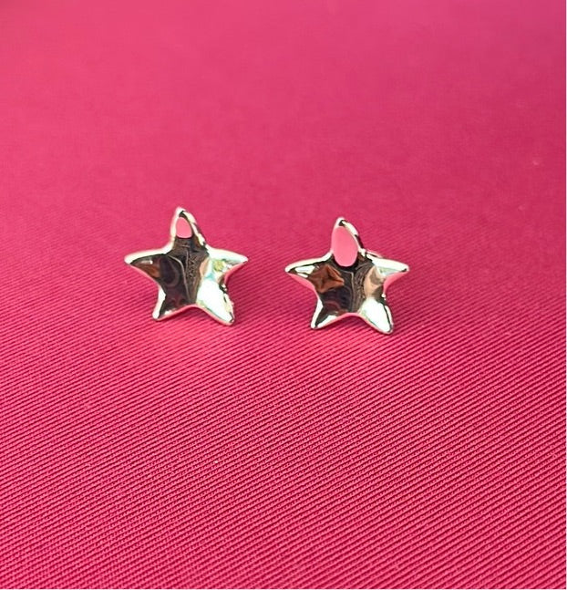 CONCAVE STARS silver earrings