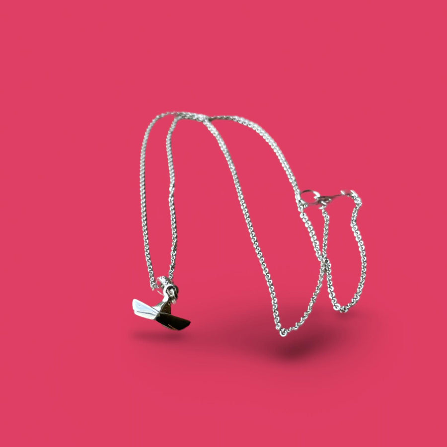 PAPER BOAT Sterling Silver Necklace