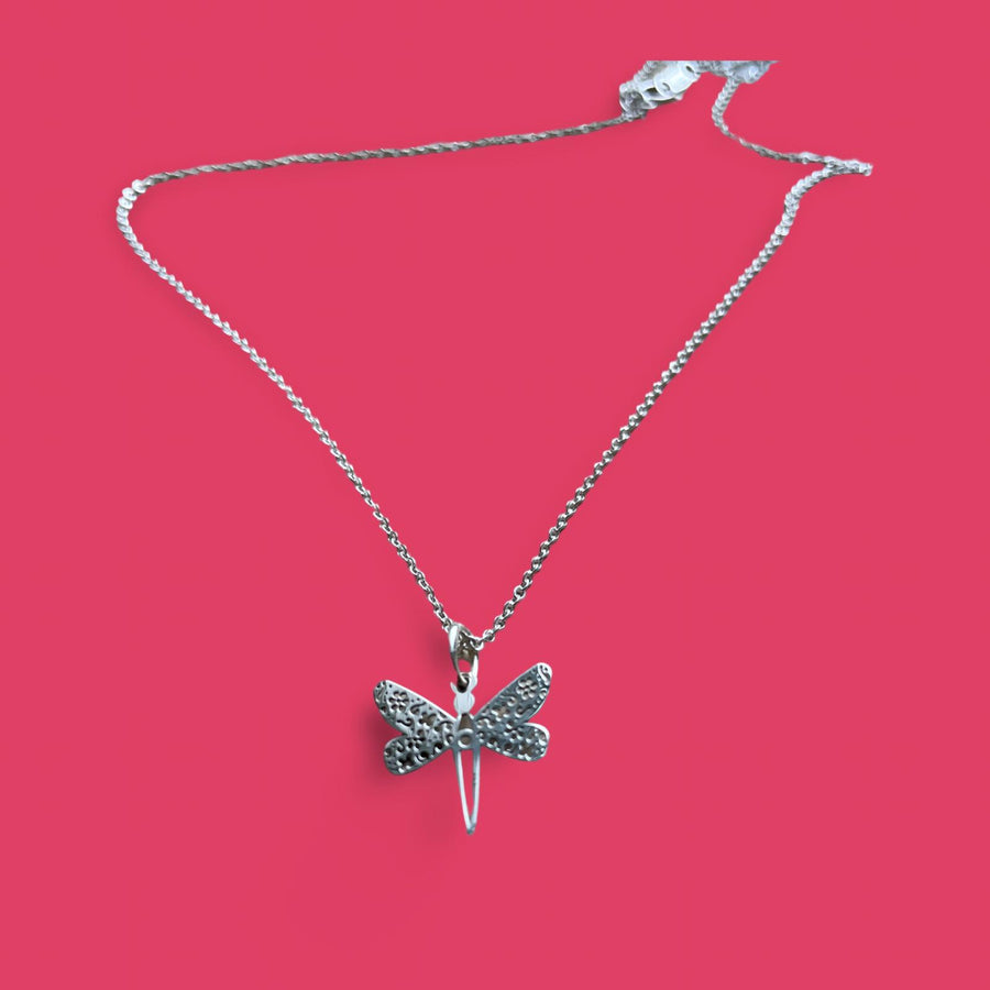 DRAGONFLY Sterling Silver Necklace