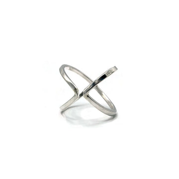 Criss Cross silver ring