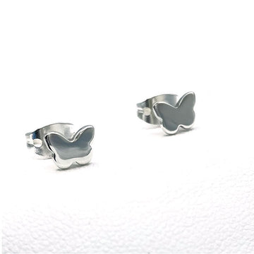 Mini Butterfly Silver Earrings