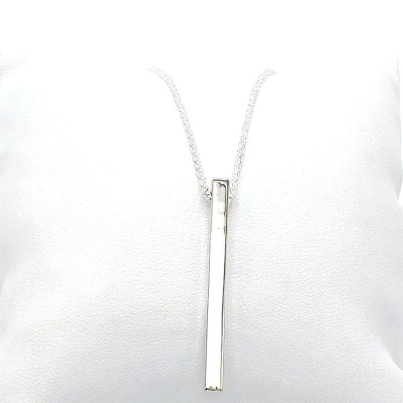 Bar silver necklace