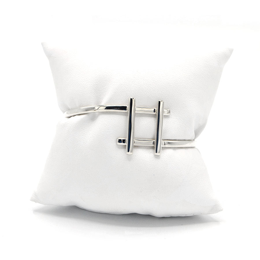 Hashtag silver cuff