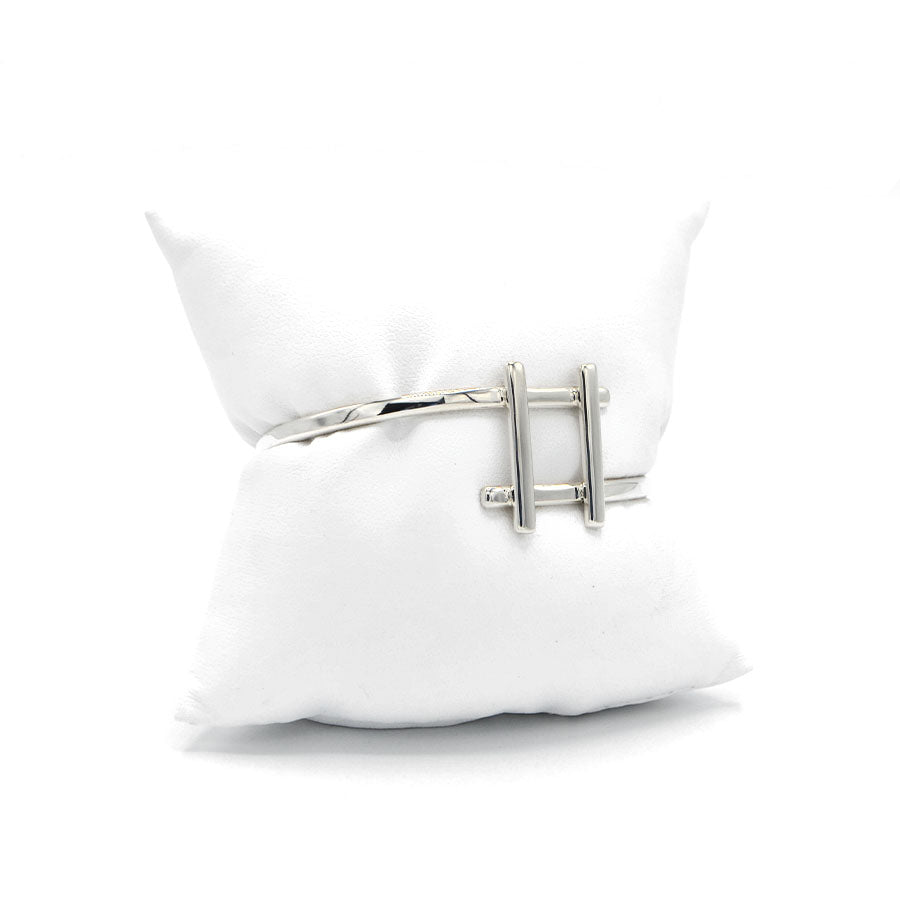 Hashtag silver cuff