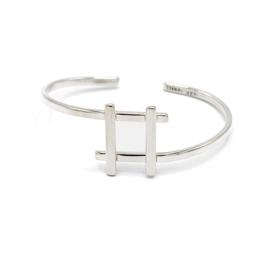 Hashtag silver cuff