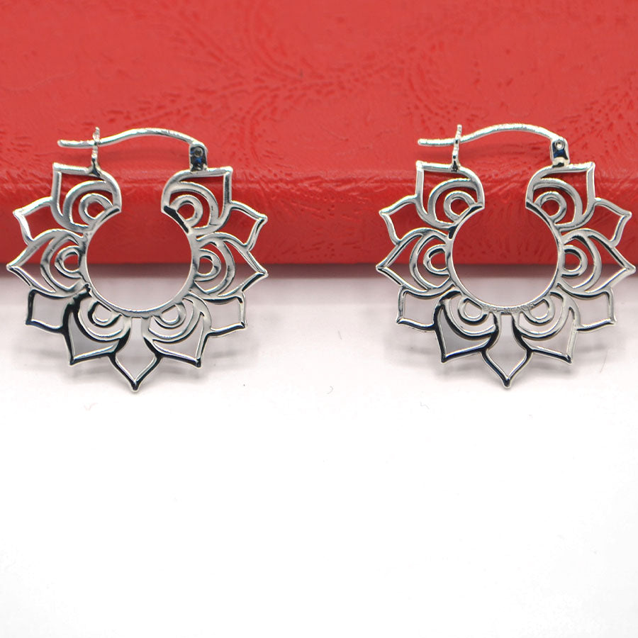 MANDALA silver earrings