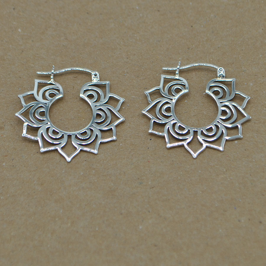 MANDALA silver earrings