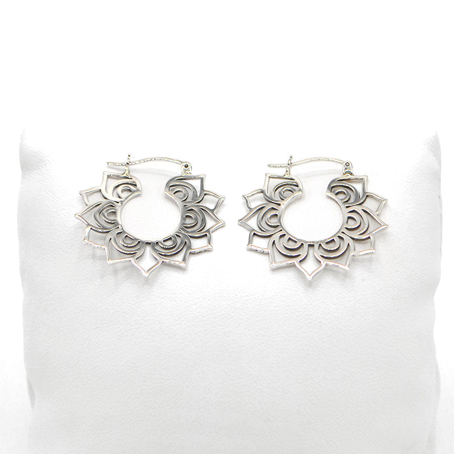 MANDALA silver earrings