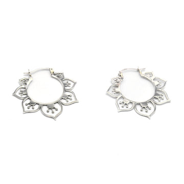 Petal and Pistil silver earrings