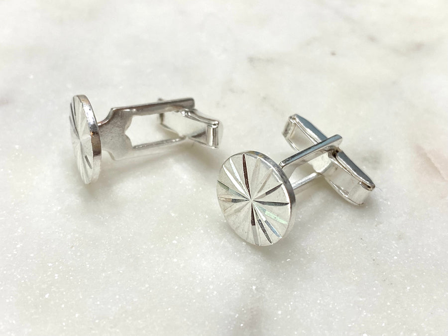 Starburst silver cufflinks