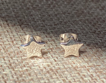 Mini Star silver earrings