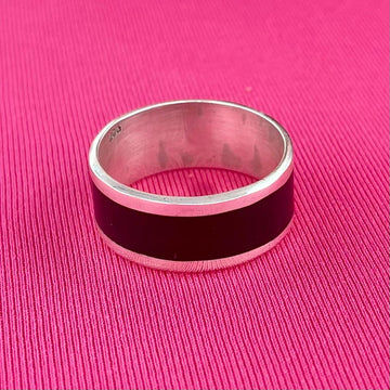 Black Resin and silver band