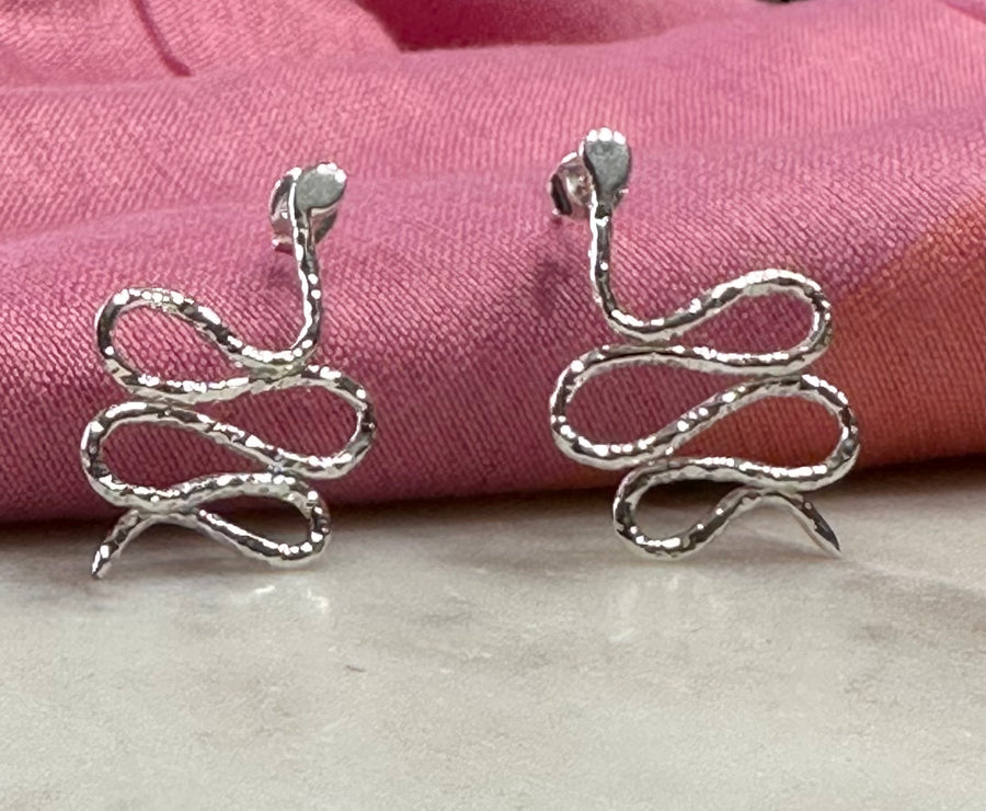 SNAKE silver earrings