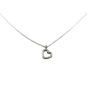 Outlined Heart silver necklace