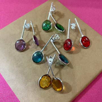 LOLLIPOP silver earrings