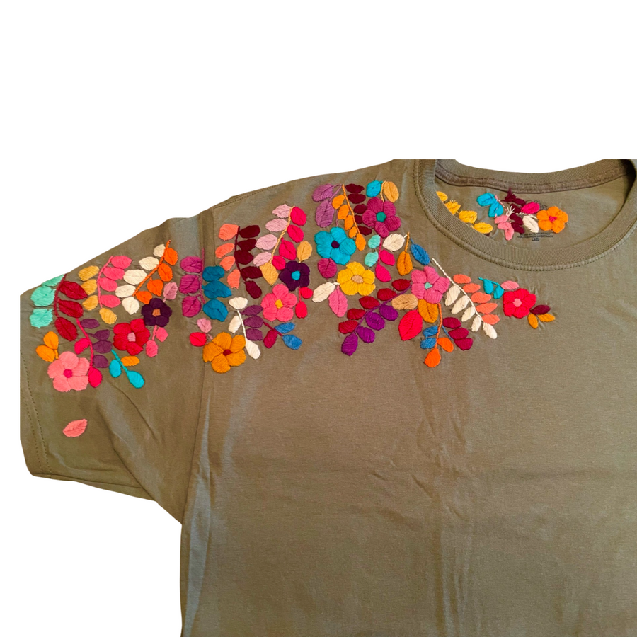 Floral Sleeve T-shirt