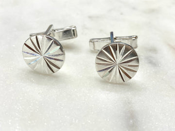 Starburst silver cufflinks