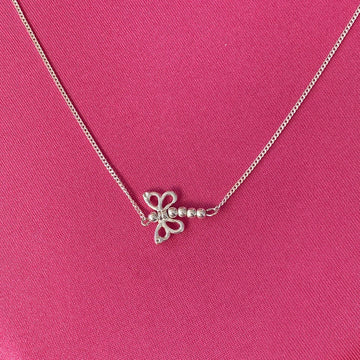 Dragonfly silver necklace