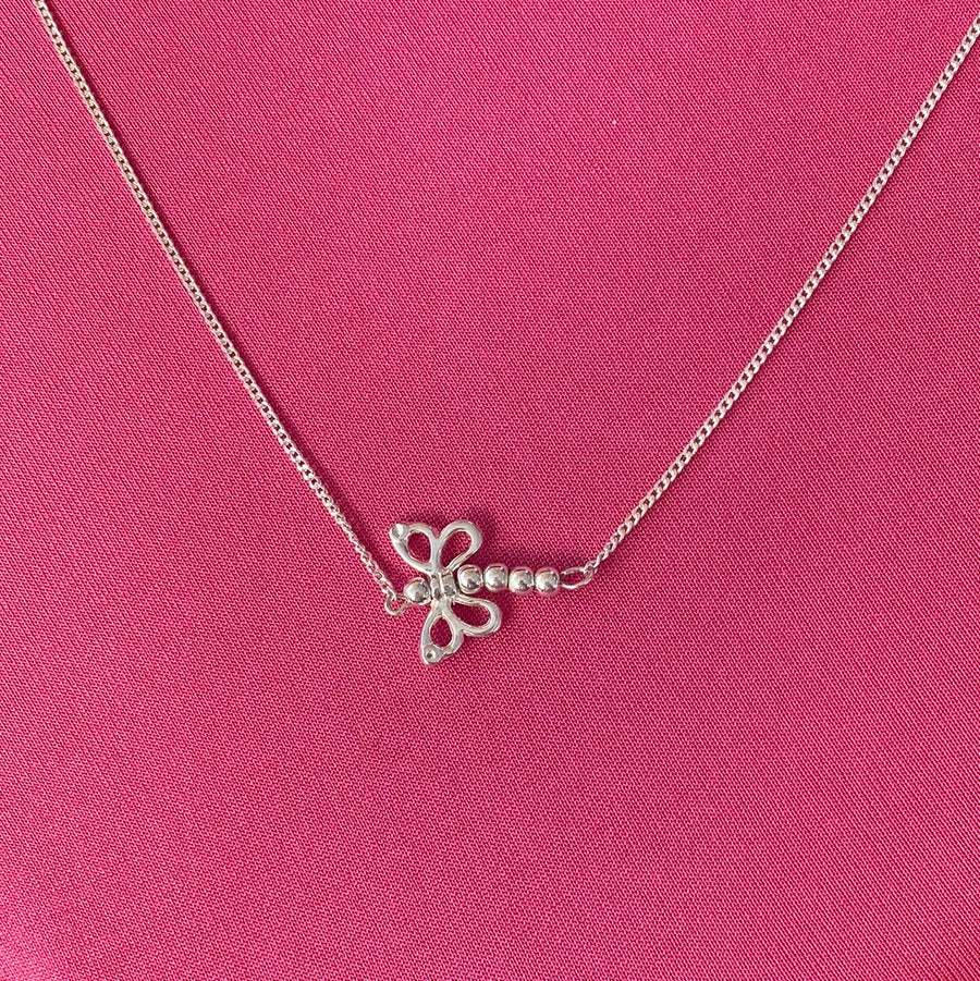 Dragonfly silver necklace